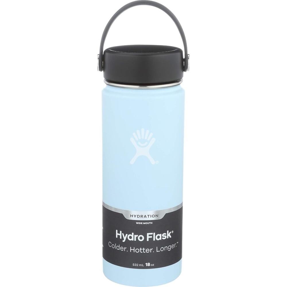 Hydro Flask 18 oz Sky Blue Insulated Water Bottle Twist Lid w/ Handle 18/8